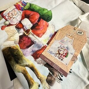 Michel Design Works Cotton Apron "Believe in the Magic of Christmas" NEW ONE SZ